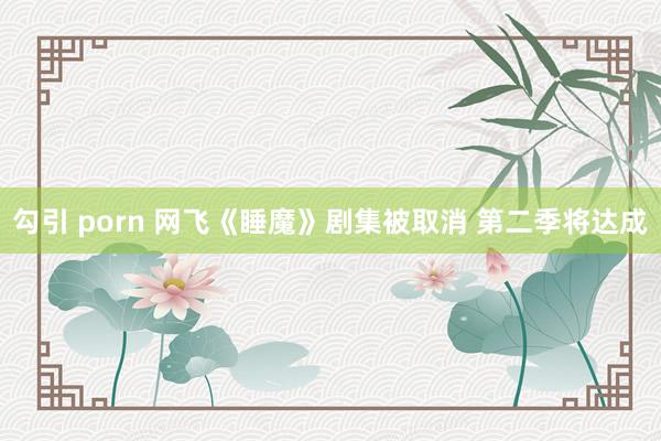 勾引 porn 网飞《睡魔》剧集被取消 第二季将达成
