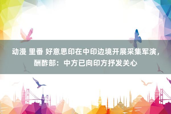 动漫 里番 好意思印在中印边境开展采集军演，酬酢部：中方已向印方抒发关心
